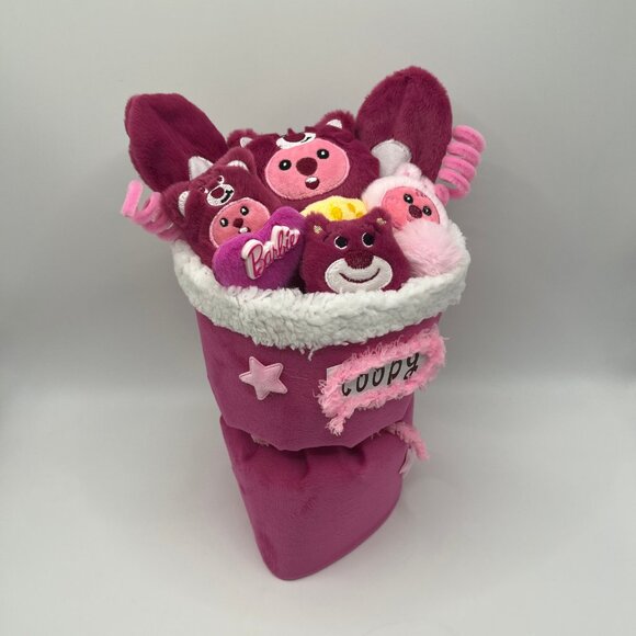 Loopy Strawberry Bear Plush Bouquet - Birthday & Christmas Gift - Picture 4 of 7